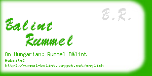 balint rummel business card